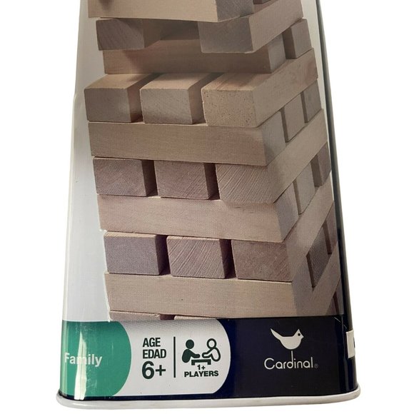 Cardinal Games JUMBLING TOWER 48 Wood Pieces in Tin Ages 6+ CARDINAL Solid 2006 - Picture 5 of 6